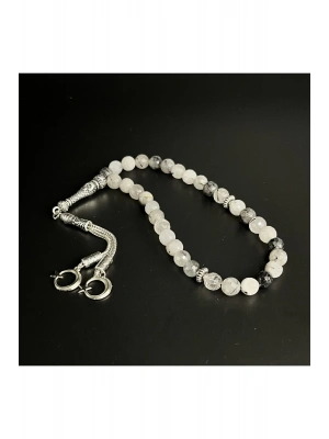 Sertifikalı Rutilli Kuvars 8mm 33lük Doğal Taş Tesbih