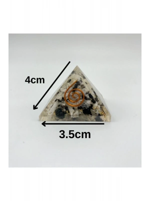 Sertifikalı Rutilli Kuvars Orgonit Piramit 4x3.5 Cm 35 gr
