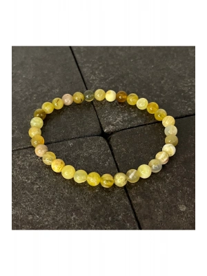 SERTİFİKALI Sarı Opal 6mm Doğal Taş Bileklik