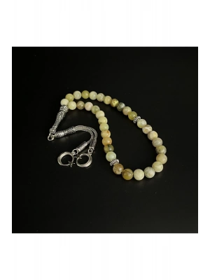 Sertifikalı Sarı Opal 8mm 33lük Doğal Taş Tesbih