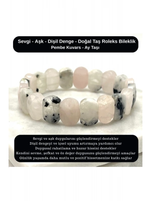 SERTİFİKALI Sevgi & Aşk & Dişil Enerji Doğal Taş Roleks Bileklik