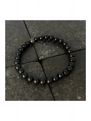 SERTİFİKALI Shungite 6mm Doğal Taş Bileklik