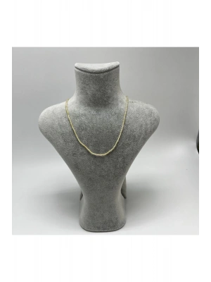 SERTİFİKALI Sitrin 2mm 925 Ayar Gümüş Doğal Taş Kolye Uzatma Zincirli