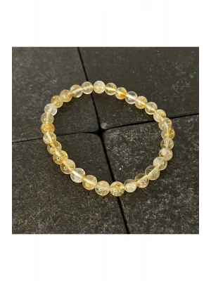 SERTİFİKALI Sitrin 6mm Doğal Taş Bileklik