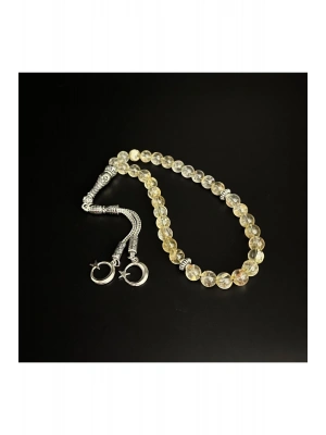 Sertifikalı Sitrin 8mm 33lük Doğal Taş Tesbih