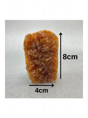 Sertifikalı Sitrin Doğal Taş Ham Kaya Parça 584 gr