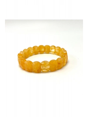 Sertifikalı Sitrin Doğal Taş Roleks Bileklik