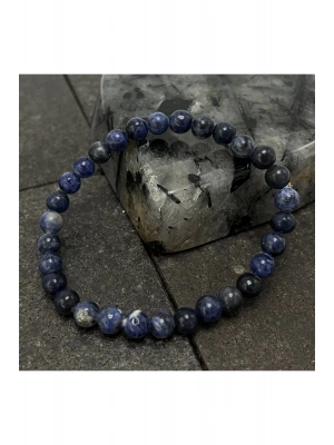 SERTİFİKALI Sodalit 6mm Doğal Taş Bileklik