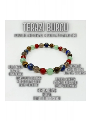 SERTİFİKALI TERAZİ BURCU DOĞAL TAŞ BİLEKLİK 6MM