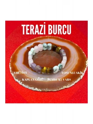 Sertifikalı Terazi Burcu Doğal Taş Roleks Bileklik