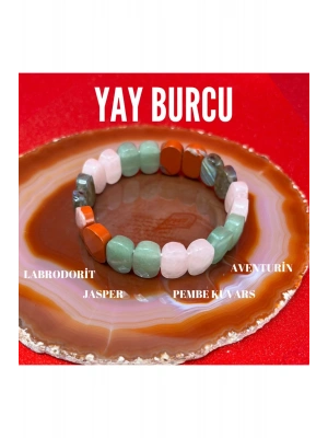 Sertifikalı Yay Burcu Doğal Taş Roleks Bileklik