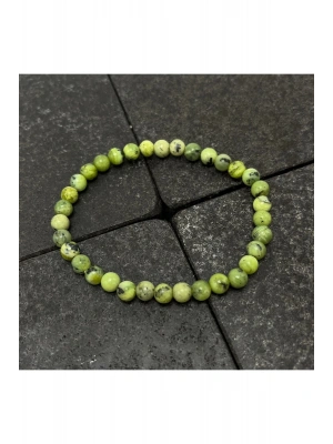 SERTİFİKALI Yeşim 6mm Doğal Taş Bileklik