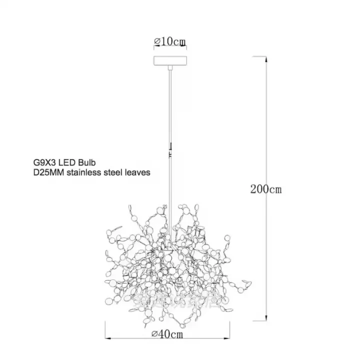 Modern Tekli Pullu Altın Renkli Sarkıt Avize