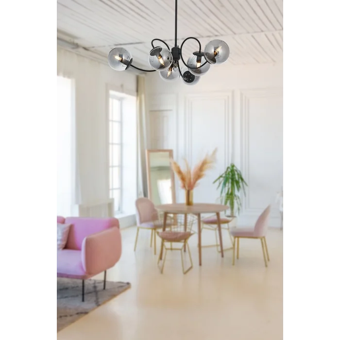 Maral 6 lı Modern Avize Antrasit