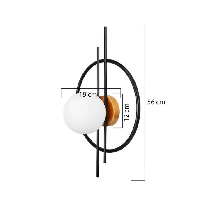 Glop Camlı Modern Ampüllü Aplik