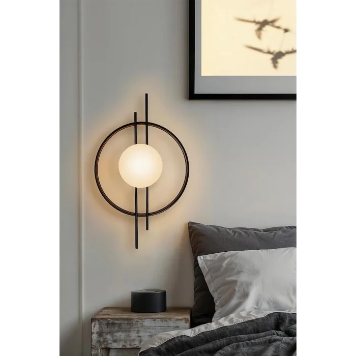 Glop Camlı Modern Ampüllü Aplik