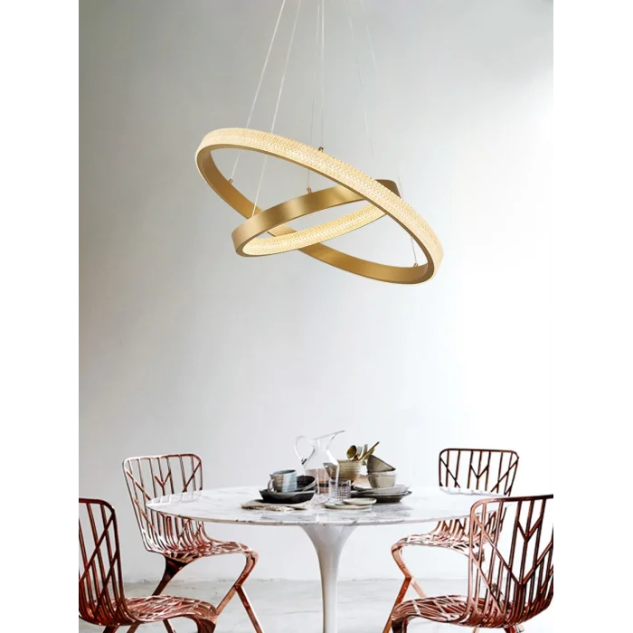 İkili Sarkıt Avize Eskitme Salon Ledli Avize