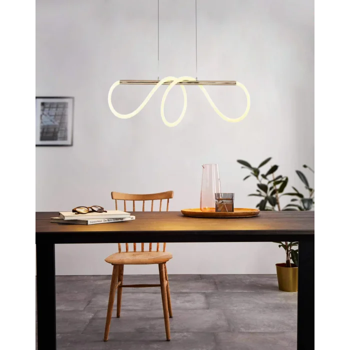 Modern Ledli Yemek Odası Avize