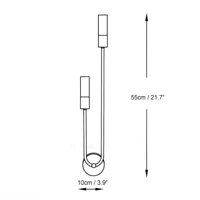 Wall Siyah Renk Pleksi Uçlu Aplik