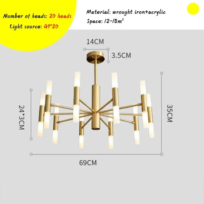 Ledli Plafonyer Modern Aydınlatma Gold Sarkıt Ledli Salon Avize