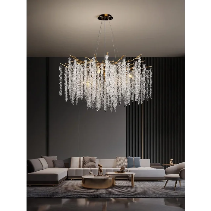 Wisteria Çiçek Kristal Avize