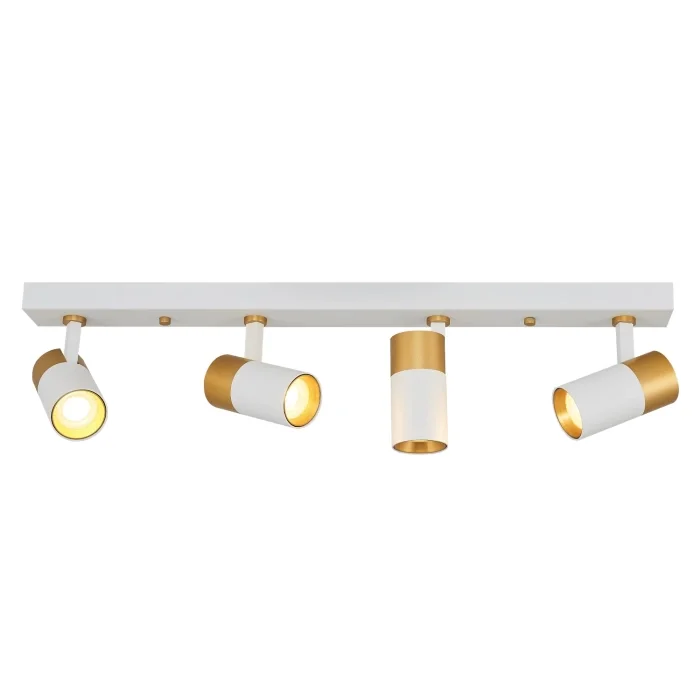 4lü Modern Beyaz Gold Spot Avize