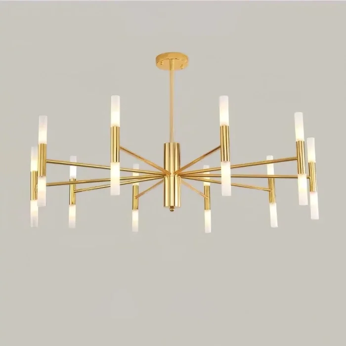 Ledli Plafonyer Modern Aydınlatma Gold Sarkıt Ledli Salon Avize