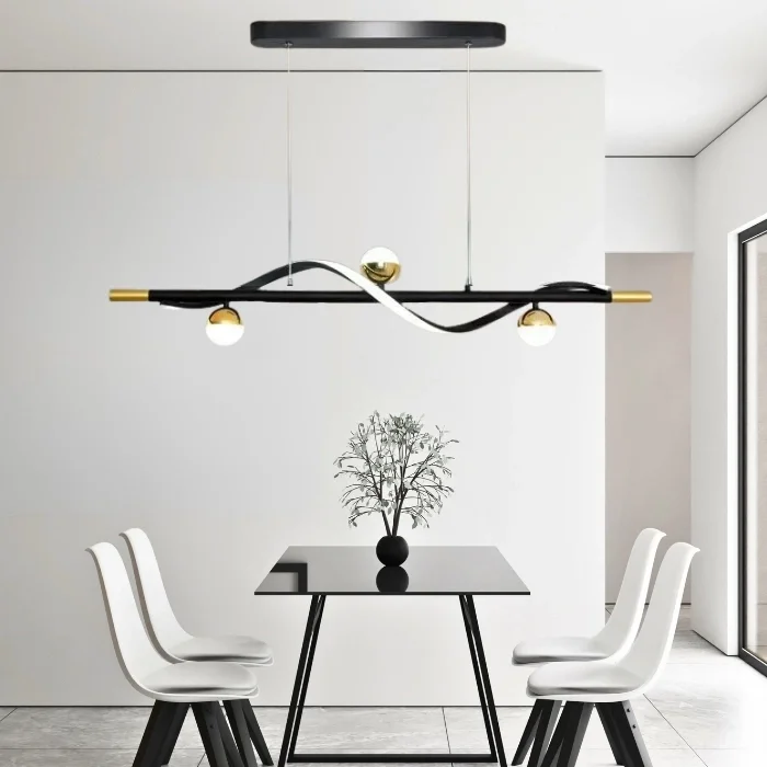 Rose Gold Led Camlı Modern Avize