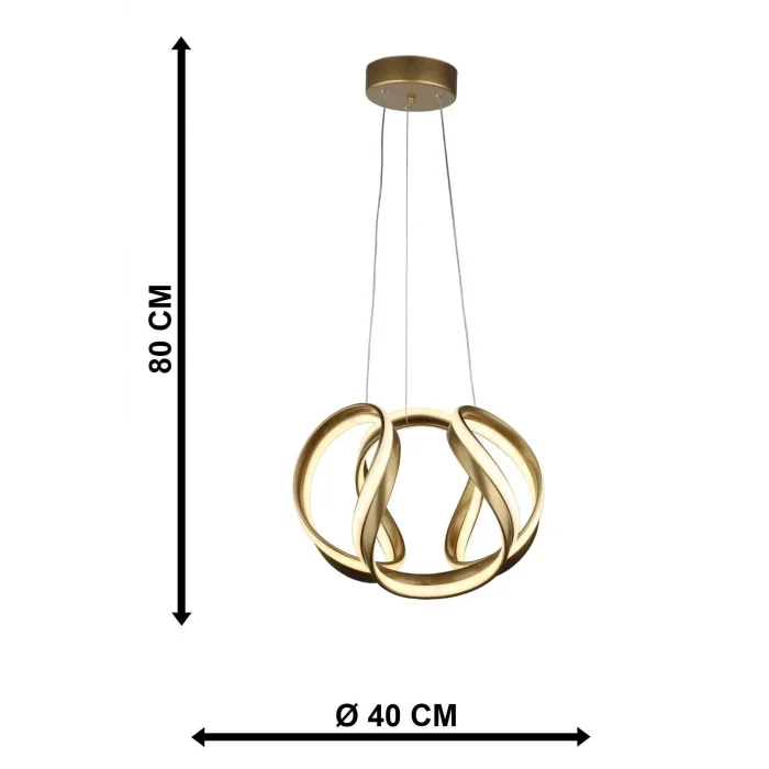 Ahtapot Tekli Sarı Modern Avize