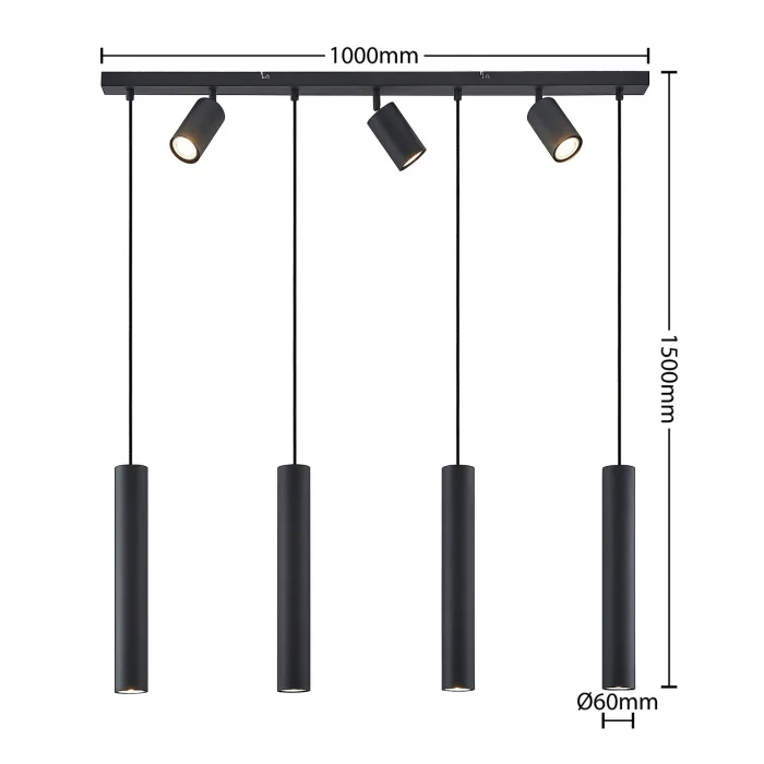 Archio Dörtlü Spot Ledli Sıralı Sarkıt Avize