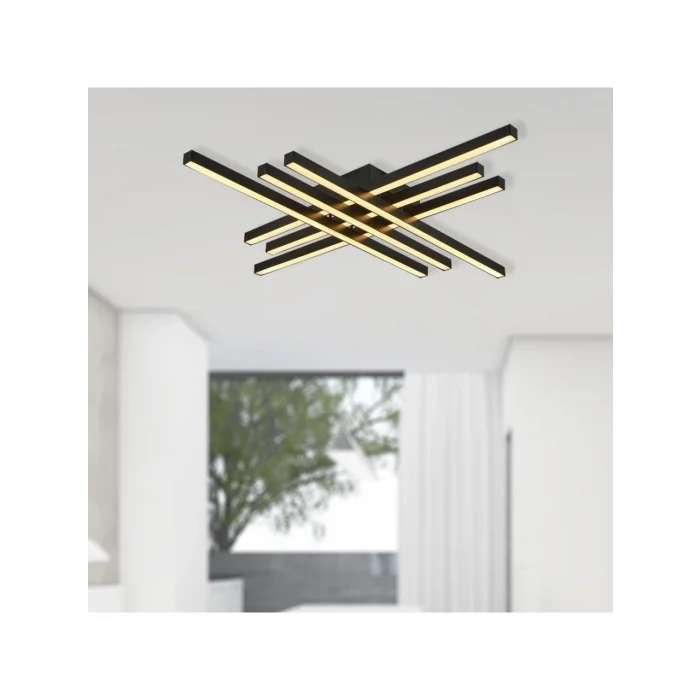 Altı Çubuklu Siyah Led Tavan Aydınlatma