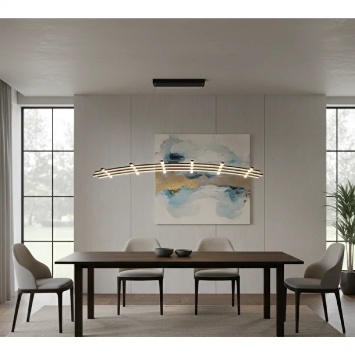 Soop Izgara Led Avize Sarkıt Avize 120x40 Cm 108 Watt