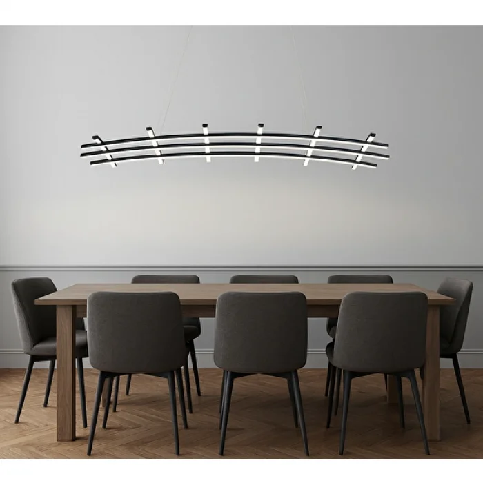 Soop Izgara Led Avize Sarkıt Avize 120x40 Cm 108 Watt