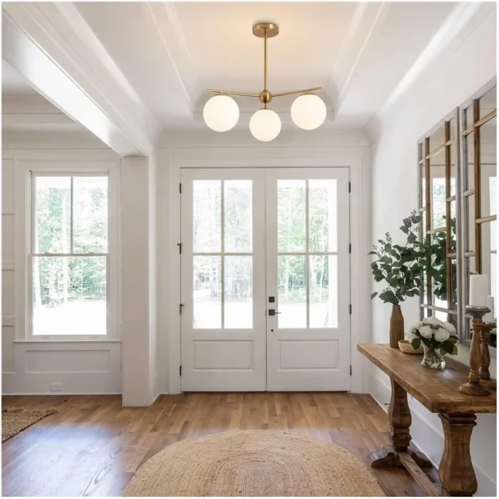 Fly 3lü Glop Beyaz Camlı Sarkıt Avize