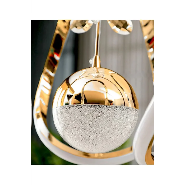 Model Clasy Gold Kaplama 3 Renk Modern Ledli Sarkıt Avize