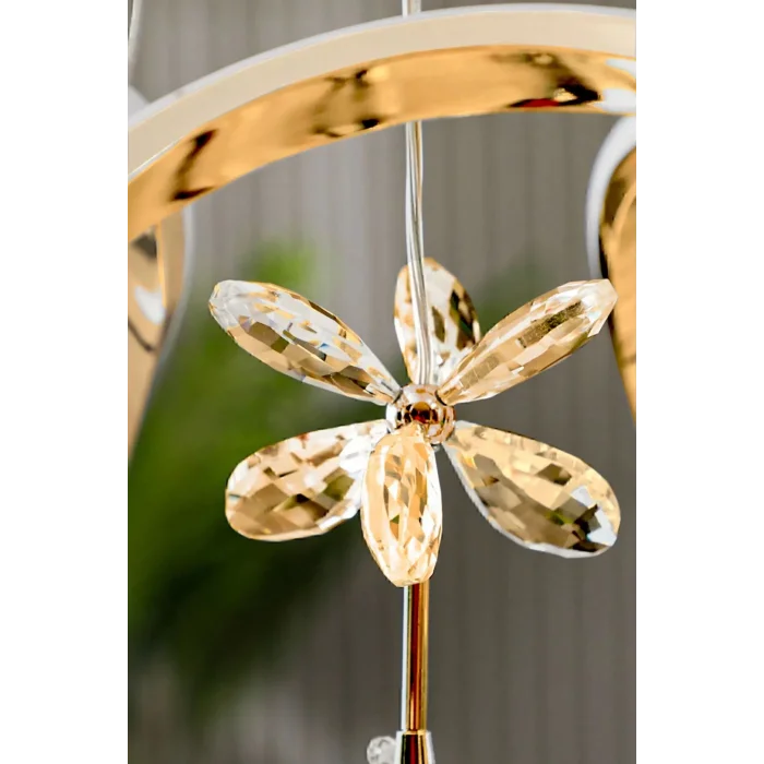 Model Clasy Gold Kaplama 3 Renk Modern Ledli Sarkıt Avize