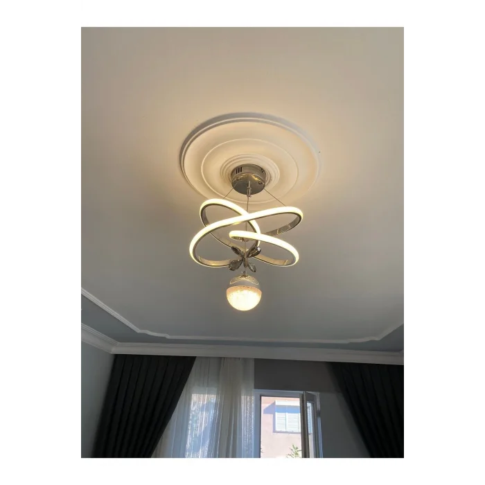 Clasy Model Gold Kumandalı 3 Renk Modern Ledli Sarkıt Avize