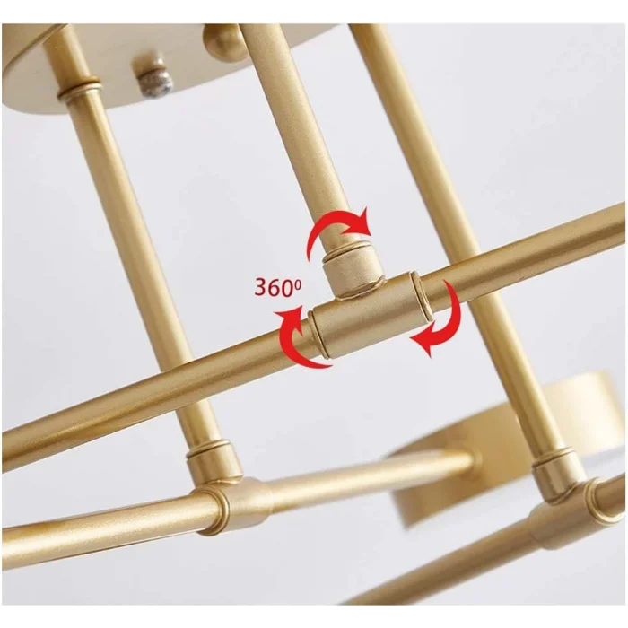 Eaos Siyah Ledli Plafonyer Avize