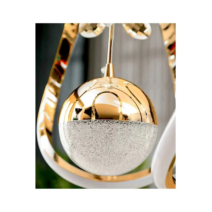 Galaksi Modern Sarkıt 5+1 Papatya Gold Ledli Sarkıt Avize