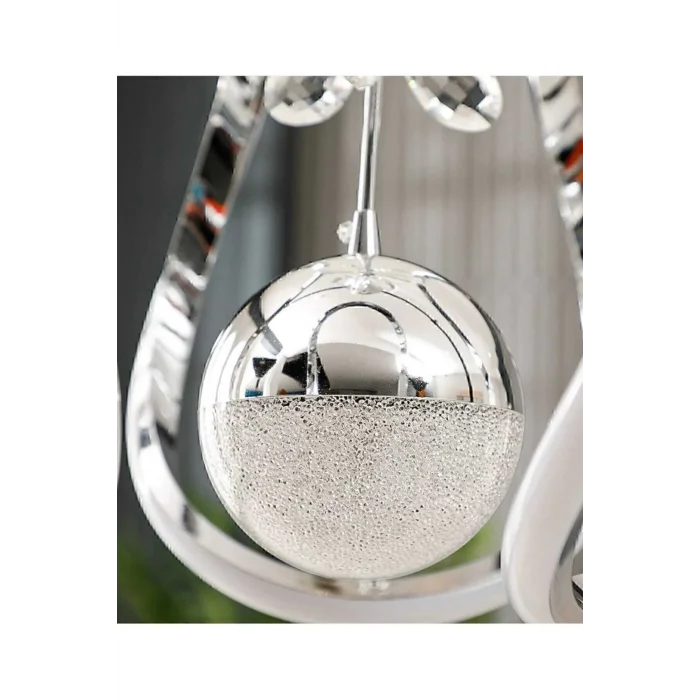 Galaksi Modern Sarkıt 5+1 Papatya Krom Ledli Sarkıt Avize