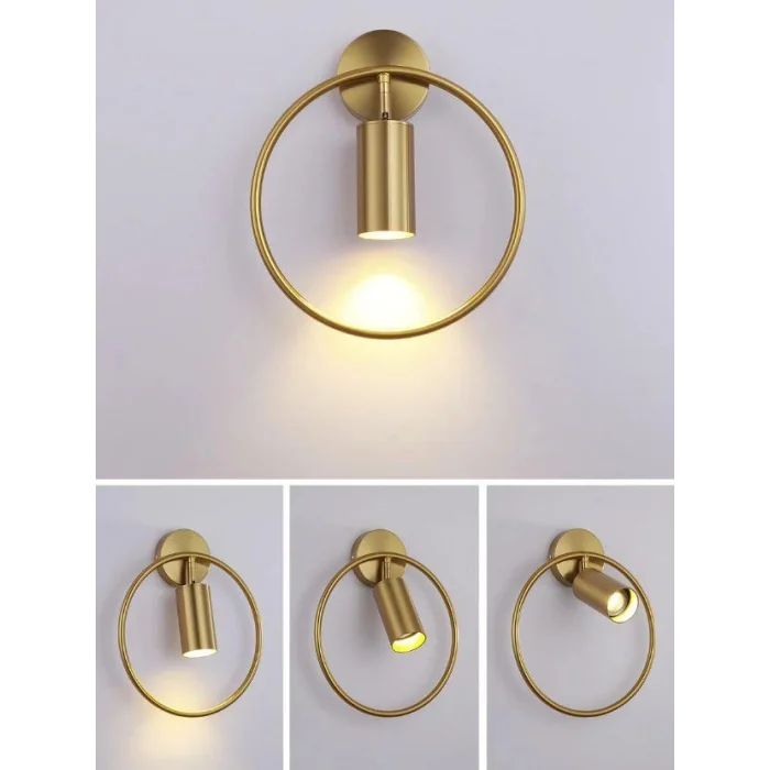 Geometrik Led Altın Aplik