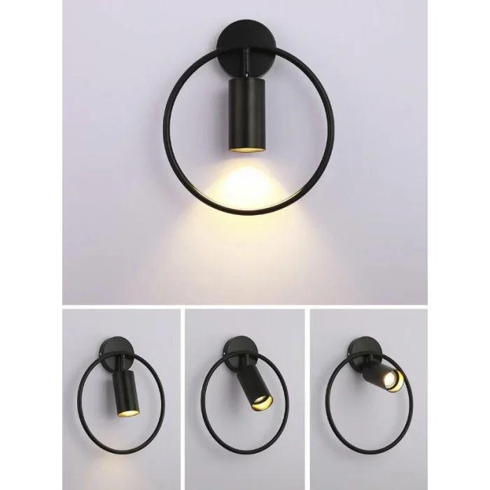 Geometrik Led Siyah Aplik