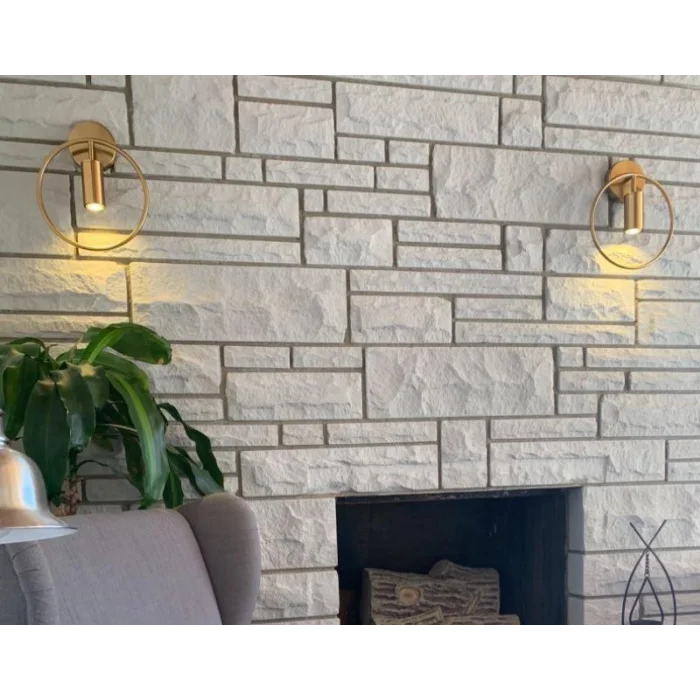 Geometrik Led Altın Aplik