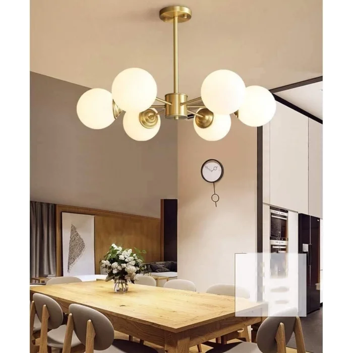 Subox Altın 6li Sarkıt Avize