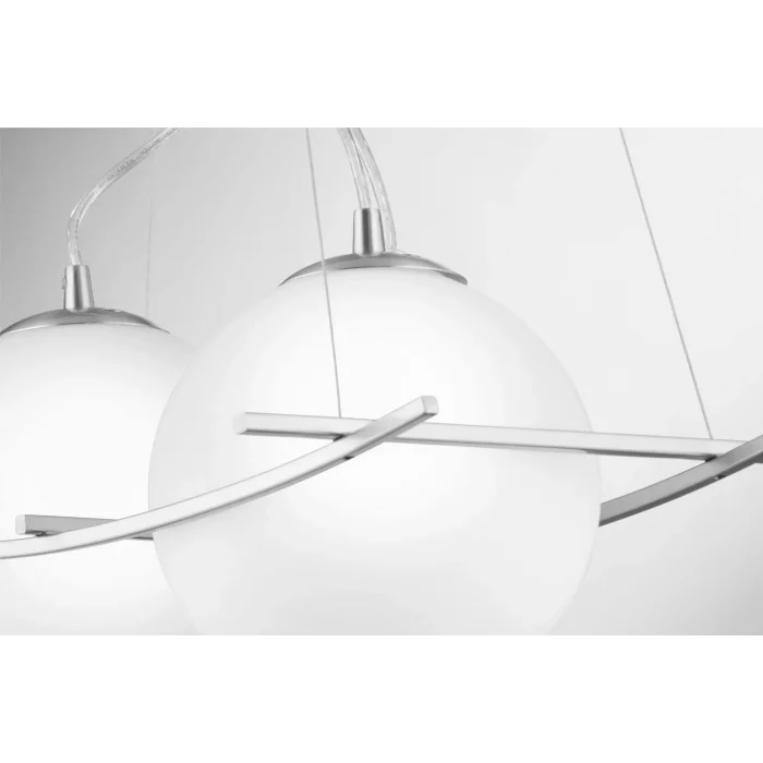 Güney 20lik Glop Cam İkili Sıralı Krom Renkli Camlı Sarkıt Avize