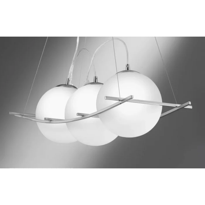 Güney 20lik Glop Cam Üçlü Sıralı Krom Renkli Camlı Sarkıt Avize