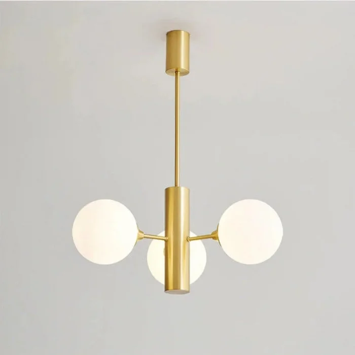 Roniu Modern Gold 3’lü Glop Camlı Sarkıt Avize