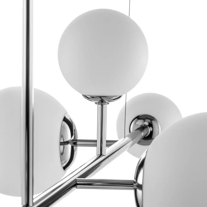 Iso Krom Opal Camlı Ledli Sarkıt Avize