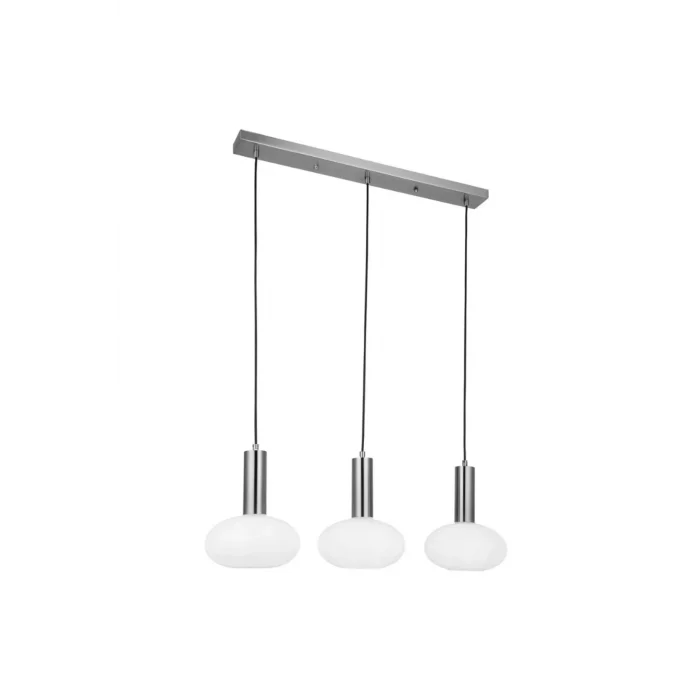 Kabo 3lü Ada Antik Krom Avize