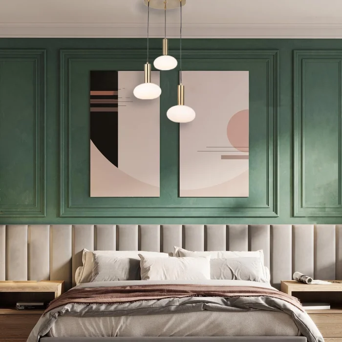 Kabo 3lü Antik Lak Avize